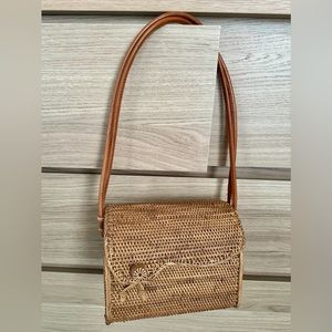 Peggy Fisher Rattan Woven Handbag